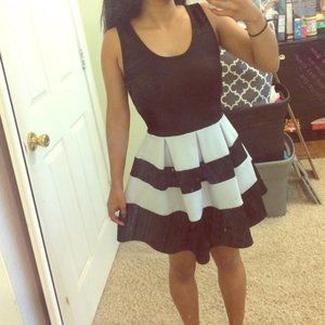 Wet Seal Black and White Striped Dress